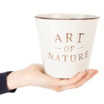Artikel Übertopf Art of Nature mit Schriftzug Dekoration für Fensterbank und Wohnzimmer 15cm 2St