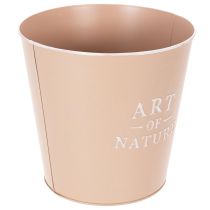 Artikel Blumentopf Zink Übertopf Metall Altrosa Ø22cm H21cm