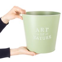 Artikel Blumentopf Zink Übertopf Metall Mintgrün Ø22cm H21cm