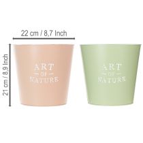 Artikel Übertopf Art of Nature rund Dekorativ und vielseitig einsetzbar für Pflanzen und Gestecke 22cm 2St
