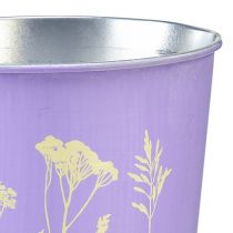 Artikel Blumentopf Metall Blumen Übertopf Lila Ø11,5cm H11,5cm