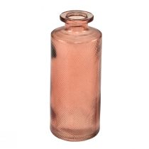 Artikel Blumenvase Mini Glas Deko Retro H13cm Orange 4St