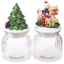 Artikel Bonbonglas mit Deckel Weihnachten Bonboniere H20cm 2St