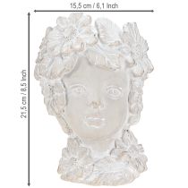 Artikel Büste aus Steinguss Skulptur Frau Übertopf Antik H21,5cm