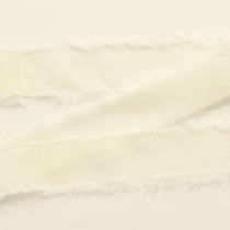 Artikel Chiffonband Creme Stoffband Band mit Fransen 40mm 15m