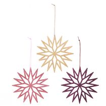 Artikel Christbaumschmuck Schneeflocken Holz Deko Skandi Stil 15cm 8 Stk