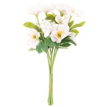 Artikel Kunstblume Christrose Bund Blumenstrauß Weihnachten 35cm 6St