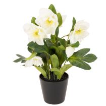 Artikel Christrose künstlich Topfblume Tischdeko 34cm
