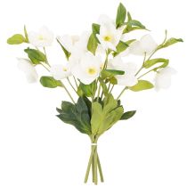 Artikel Christrose Künstliche Blume weiß Dekorativer Kunstblumen Bund mit 40cm 4St