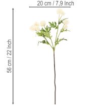 Artikel Kunstblume Chrysantheme cremeweißer Bund Dekozweig groß 56cm 4St