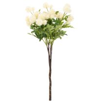 Artikel Kunstblume Chrysantheme cremeweißer Bund Dekozweig groß 56cm 4St