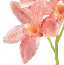 Artikel Cymbidium Orchidee künstlich 5 Blüten Peach 65cm