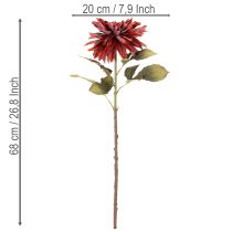 Artikel Kunstblume Dahlie mit langem Stiel 68cm