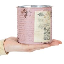 Artikel Deko-Dose Altrosa Metall Blechbüchse zum Bepflanzen Ø11cm H10,5cm