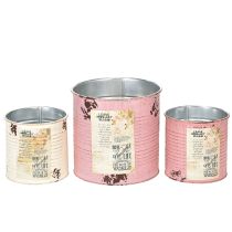 Artikel Blumentopf Set für Balkon und Garten Pflanzdose Dekoration Vintage Stil 15cm 3St