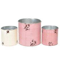 Artikel Blumentopf Set für Balkon und Garten Pflanzdose Dekoration Vintage Stil 15cm 3St