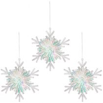 Artikel Deko Eiskristall Schneeflocke zum Aufhängen Ø15cm 3St