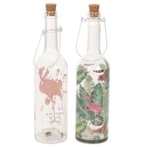 Artikel Deko-Flasche LED Flamingo 37,5cm Warmweiß 2St
