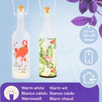 Artikel Deko-Flasche LED Flamingo 37,5cm Warmweiß 2St