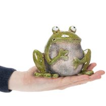 Artikel Deko Frosch Keramik Grün Braun Vintage L15,5cm