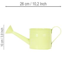 Artikel Deko Gießkanne Set in Pastell Lachs, Grün, Gelbgrün - Metall Übertopf Ø11cm H10cm 8 Stück