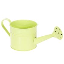 Artikel Deko Gießkanne Set in Pastell Lachs, Grün, Gelbgrün - Metall Übertopf Ø11cm H10cm 8 Stück