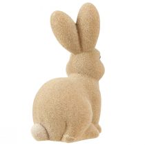 Artikel Deko Hase Sitzend Osterhase in Braun – 2. Wahl – Beflockt H22cm