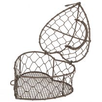 Artikel Deko Herz aus Draht zum Befüllen Vintage Grau 14×13,5cm