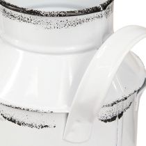 Artikel Deko Kanne mit Henkeln Metall Weiß, Schwarz H13cm 2St