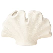 Artikel Deko Muschel Vase Mini Keramikvase Creme 14×7,5×9,5cm