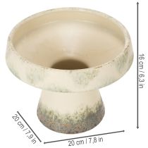 Artikel Deko Schale Keramikschale Creme Graugrün Ø20cm H16cm