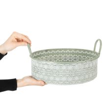 Artikel Deko-Schale Metall mit Griffen Übertopf Vintage 3er-Set