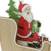 Deko Schlitten mit Weihnachtsmann Weihnachtsschlitten 10cm 2St