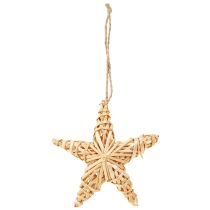 Artikel Deko Sterne 11cm Christbaumschmuck aus Rattan Natur 6er Set