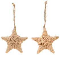 Artikel Deko Sterne Hanf Bast 7,5cm Baumschmuck 8 Stk