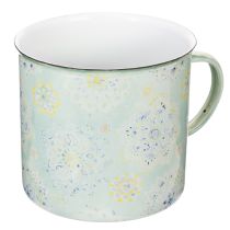 Artikel Deko Tasse Pflanztopf Mandala emailliert Ø13cm H12cm