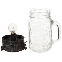 Artikel Deko-Trinkglas mit LED Lampe Ø8cm H16cm