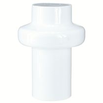 Artikel Deko Vase Metallvase Deko Cremeweiß Ø16,5cm H23,5cm