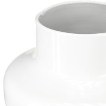 Artikel Deko Vase Metallvase Deko Cremeweiß Ø16,5cm H23,5cm