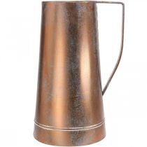Artikel Vintage Deko Vase im Kupfer-Look, Rustikale Deko Kanne für Trockenblumen und Kunstpflanzen, H36cm B21cm