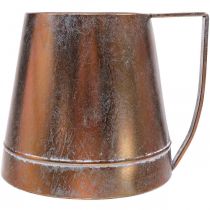 Artikel Vintage Deko Vase Kupfer-Look Metall Krug Kanne B24xH20cm Shabby Chic Landhausstil