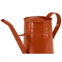 Artikel Gießkanne Dekorativ Metall Orangebraun 1,7L Vintage Stil für Pflanzen & Trockenblumen H23cm