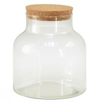 Artikel Deko Glas Vase mit Korken Klar Korkenglas Ø18cm H20,5cm
