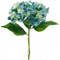 Deko Hortensie Blau Kunstblume Künstliche Gartenblume H35cm