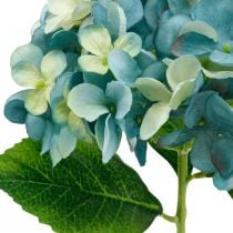 Deko Hortensie Blau Kunstblume Künstliche Gartenblume H35cm