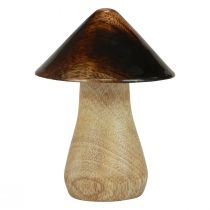 Artikel Deko Pilz Holzpilz Natur Braun Glanz Effekt Ø7,5cm H10cm