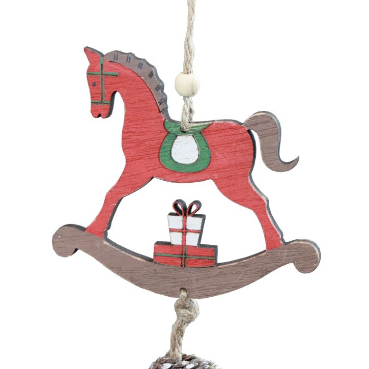 Artikel Deko Schaukelpferd Holz Hängedeko Weihnachten Rot 37cm 2St
