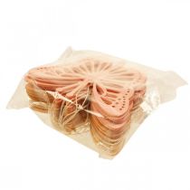 Artikel Deko Schmetterlinge Dekohänger Orange/Rosa/Gelb 12cm 12 St