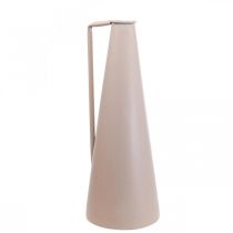 Deko Vase Metall Dekokanne Rosa konisch 15x14,5x38cm
