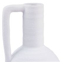 Artikel Deko Vase Weiß Blumenvase mit Henkel Keramik H26cm